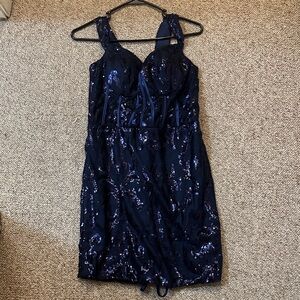 Amazon Navy Blue Sequin Dress